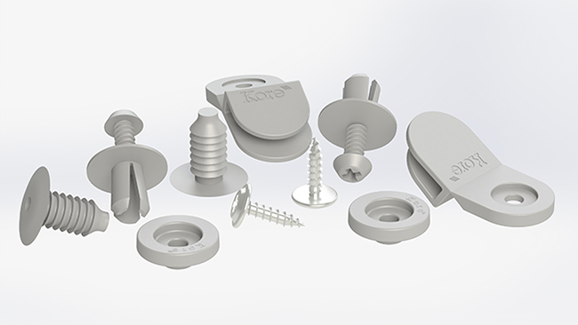 Visseries et kit de fixation pour les panneaux de protections intérieures des parois latérales et des portes. Protection intérieure lavable véhicule utilitaire.