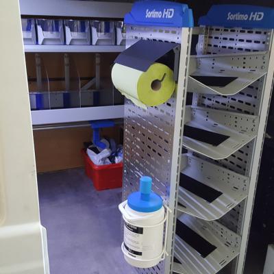 Casieren métal, rack à bouteille de gaz pour l'équipement de véhicule utilitaire artisan.