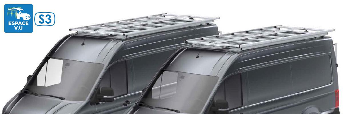 Galerie en aluminium pour le toit de véhicule utilitaire. SÉRIE 3