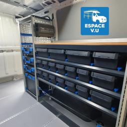 Aménagement pour le Jumper L1H1 utilitaire professionnel d'un artisan plombier, chauffagiste, climaticien en Gironde.