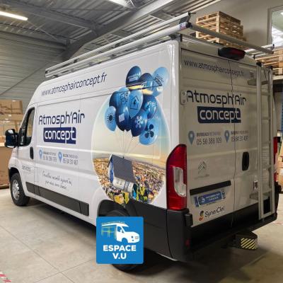 Aménagement intérieur métallique modulaire er galerie en aluminium pour le camion d'une entreprise climatisation et chauffage en Gironde et Nouvelle-Aquitaine.